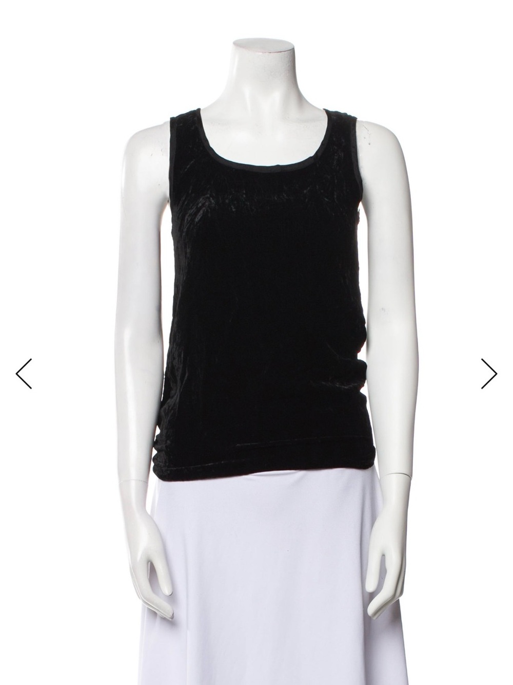 Yves Saint Laurent Rive Gauche- Vintage Black Velvet Tank Top